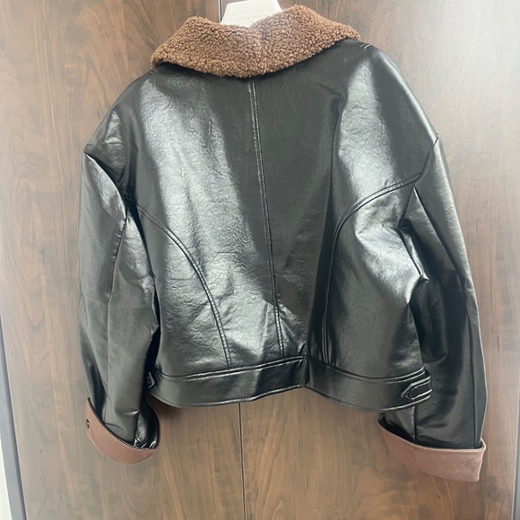 Laura Faux Leather Jacket - Black - Picture 2 of 3